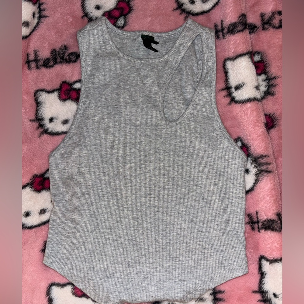 wild fable grey cropped tank top